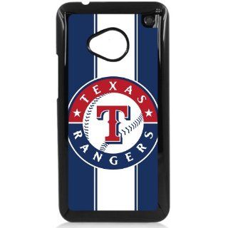 MLB Major League Baseball Texas Rangers HTC One M7 Hard Plastic Black or White case (Black) Cell Phones & Accessories