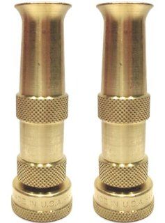 Hose Nozzle High Pressure for Car or Garden   Solid Brass Fittings   Made in USA   Set of 2 Nozzles   Lifetime Guarantee   Adjustable Water Sprayer From Spray to Jet   Heavy Duty   Fits Standard Hoses   Includes Free Gardening Secret How to E book  Patio,