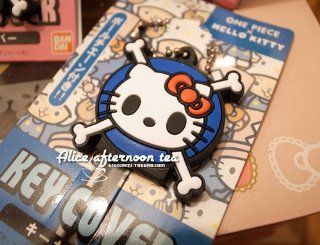 Hello Kitty One Piece Pirate Skull Flag Chopper Key Cap Cover Blue Kitchen & Dining