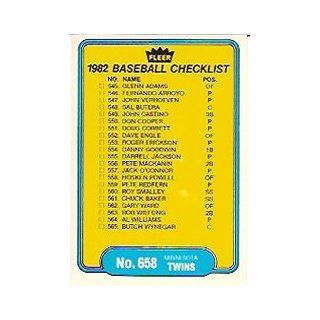 1982 Fleer #658 CL Padres/Twins Sports Collectibles