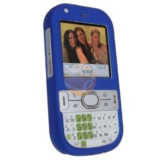Clip on Rubber Coated Case w/ Belt Clip for Palm Centro 685 / 690, Blue Cell Phones & Accessories