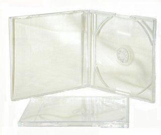 25 SLIMLINE 7MM Clear CD Jewel Boxes with Built In Clear Tray #CDBS78   Also Called CD 5s or Maxi, Commonly Used for Imported CD Singles Electronics