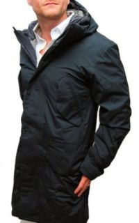 Polo Ralph Lauren RLX Mens Hooded Black Trench Coat Jacket Nylon Large at  Men�s Clothing store