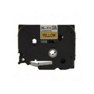 Brother TZ661 1.5in Labeling Tape (26.2ft, Black on Yellow)