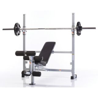 Wide Combo Adjustable Olympic Bench with Leg Developer