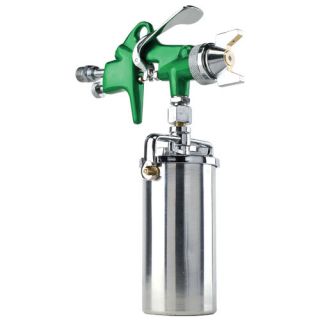 Touch up spray gun Die cast aluminum gun and a cup reduces weight and