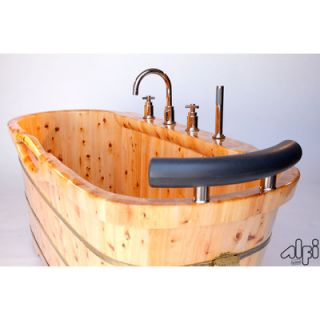 Alfi Brand 61 x 28 Free Standing Cedar Wood Bathtub   AB1136