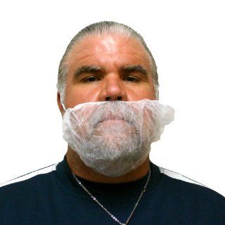 Enviroguard Polypropylene Beard Restraint, Disposable, White (Case of 10 Bags, 100 per Bag) Science Lab Beard Covers