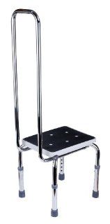 Gah Alberts Adjustable Step Stool Handrail Support Footstool Bath Aid Elderly Chair 140779   Aids For The Elderly  