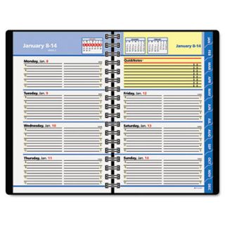 QuickNotes Weekly/Monthly Appointment Book, 4 7/8 x 8, Black, 2014