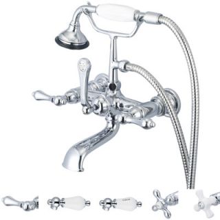 Water Creation Vintage Classic Double Handle Spread Wall Mount Tub