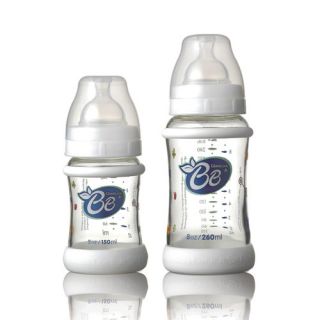 Piece Wide Glass Baby Bottles with Silicone Grips 8 oz. Glass Bottle