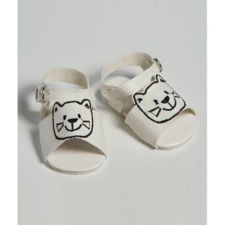 20 Doll Shoe Sandal Cats Meow in White