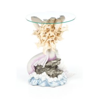 Design Toscano Mermaid of Magellans Cove Glass Topped Statue Table
