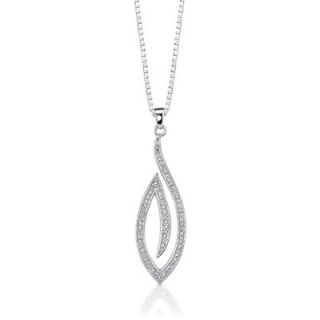 Oravo Chic Glamour Sterling Silver Open work Oval Modern Pendant