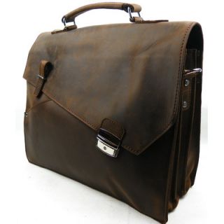 Vagabond Traveler Skrek Leather Laptop Briefcase