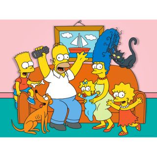 The Simpsons Family Couch Wall Art