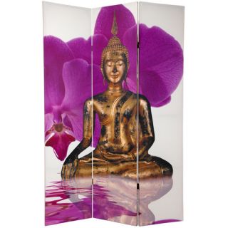 Draped Buddha Double Sided Canvas Room Divider
