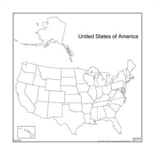Magnetic Dry Erase Teaching Aides Mat   United States Map