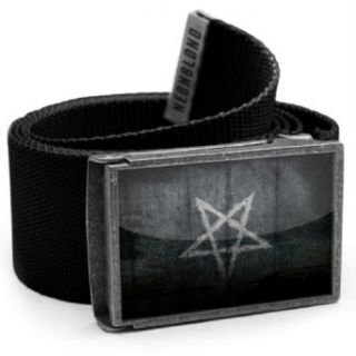 NEONBLOND Belt black "Pentagram 666, satan"   with buckle at  Mens Clothing store