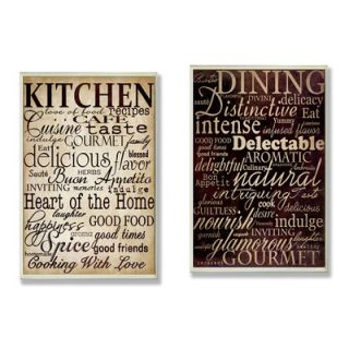 Stupell Industries Dining and Kitchen Wall Plaques (Set of 2