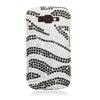 Boundle Accessory for At&t Samsung Focus 2 i667   Zebra Rhinestone Designer Hard Case Protector Cover + Lf Stylus Pen + Lf Screen Wiper Cell Phones & Accessories