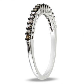 Amour White Gold Round Cut Diamond Anniversary Ring