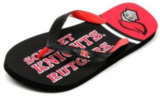 NCAA Rutgers Scarlet Knights Spirit Flip Flops (Red, Small)  Sports Fan Sandals  Shoes