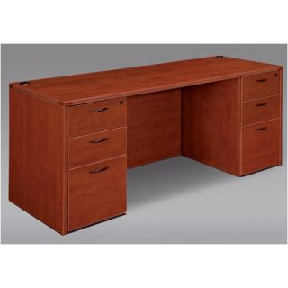 Fairplex Executive Kneehole Credenza with Grommet Holes