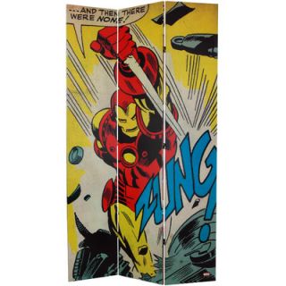 Oriental Furniture Tall Double Sided Captain America/Iron Man Canvas