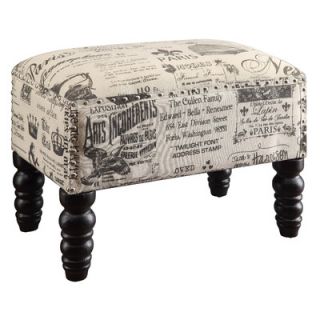 Crestview French Script Accent Stool