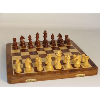 Pleasantime 16 Inlaid Wood Folding Chess Set