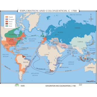 Universal Map World History Wall Maps   Exploration & Colonization