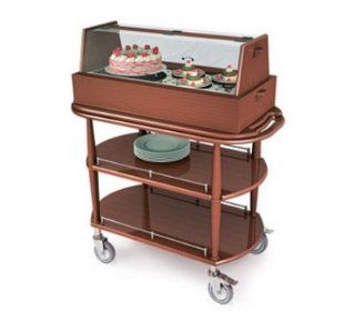 Pastry Cart Spice, 21 5/8W X 43 3/8L X 47 1/4H, Acrylic Hinged Top Dome, Cooling Well, Kitchen & Dining
