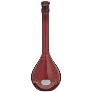 Corning Pyrex Borosilicate Glass Class A Low Actinic Flat Bottom Volumetric Flask Only, 250ml Capacity (Case of 12)