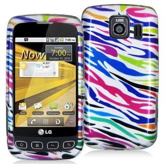 LG OPTIMUS S LS670 2D COLORFUL ZEBRA PATTERN CASE Cell Phones & Accessories