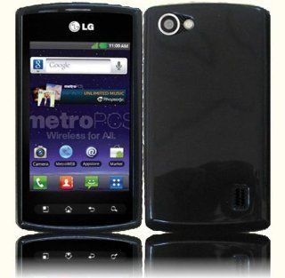 Black TPU Case Cover for LG Optimus M+ MS695 Cell Phones & Accessories