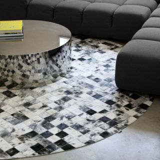 Pure Rugs Patchwork Cowhide Moderna Grey Freckles Rug