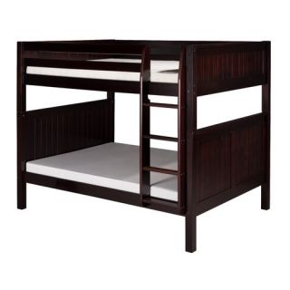Full over Full Low Bunk Bed with Trundle and Panel Headboard