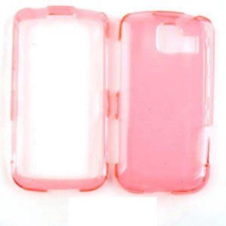 ACCESSORY HARD SNAP ON CASE COVER FOR LG OPTIMUS S / OPTIMUS U LS 670 TRANS CLEAR PINK Cell Phones & Accessories