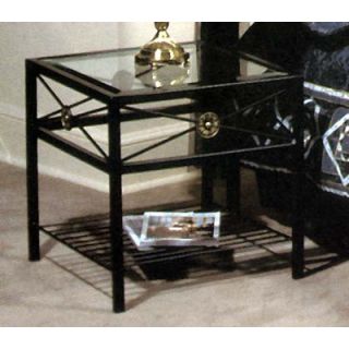 Grace Collection Neoclassic Glass End Table