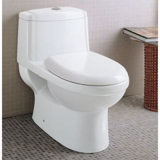 EAGO Ceramic 0.8 GPF / 1.6 GPF Elongated 1 Piece Toilet