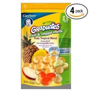 Baby / Child Gerber Graduates Freeze Dried Fruit & Veggie Melts   Truly Tropical Blend, 1 Ounce (Pack Of 4) Infant Baby