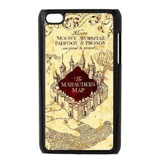 Harry Potter Marauder's vintage Map, in Durable plastic Personalized Wheel Hard Case for IPod Touch 4 Cell Phones & Accessories