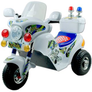 Lil Rider Battery Operated Police Motorcycle in White