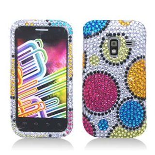 Aimo SAMR820MPCLDI673 Dazzling Diamond Bling Case for Samsung Admire 4G   Retail Packaging   Colorful Circles Cell Phones & Accessories