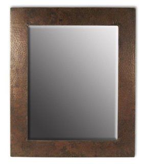 Sedona Rectangular Hammered Copper Mirror (Large 30 in. x 36 in.)   Wall Mounted Mirrors