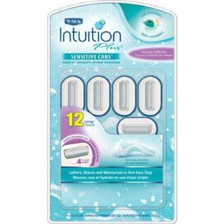 Schick Intuition Plus Sensitive Care Razor Cartridges   12 Cartridges Fast Shipping and Ship Worldwide  Other Products  
