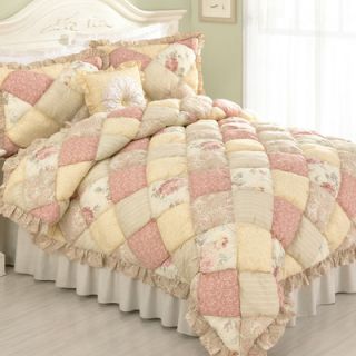 Peking Handicraft Molly 3 Piece Puff Quilt Set