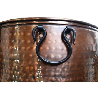 Deeco Steel Copper Plated Hose Holder/Storage Pot